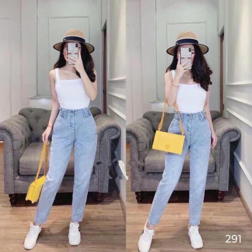 Quần Baggy 💖FREESHIP💖 Quần Jean baggy cạp chun nữ hàng Quảng Châu cao cấp, chất đẹp ! * / !
