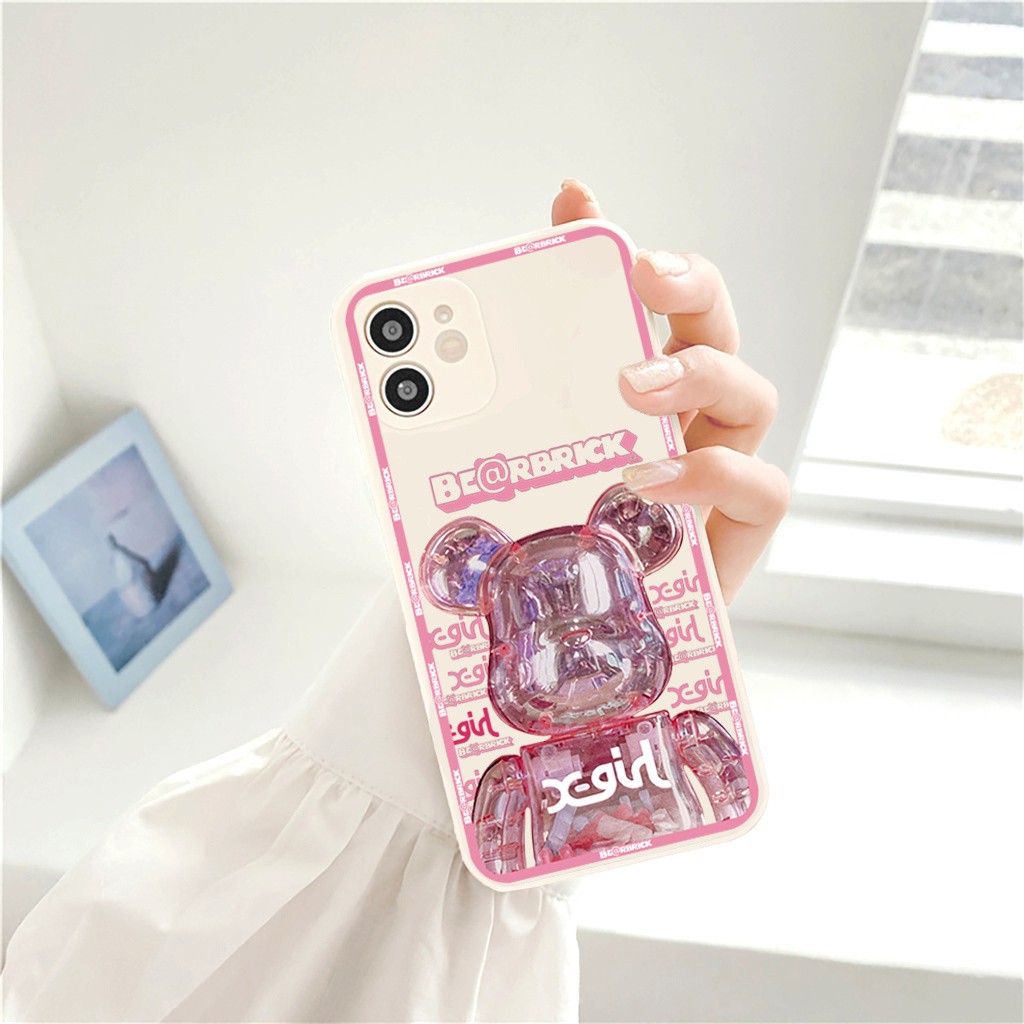 Ốp lưng iphone Bear. Brick cạnh vuống bảo vệ camera dánh cho ip 11/7plus/6/6plus/x/xsmax/11/12promax/13promax e73
