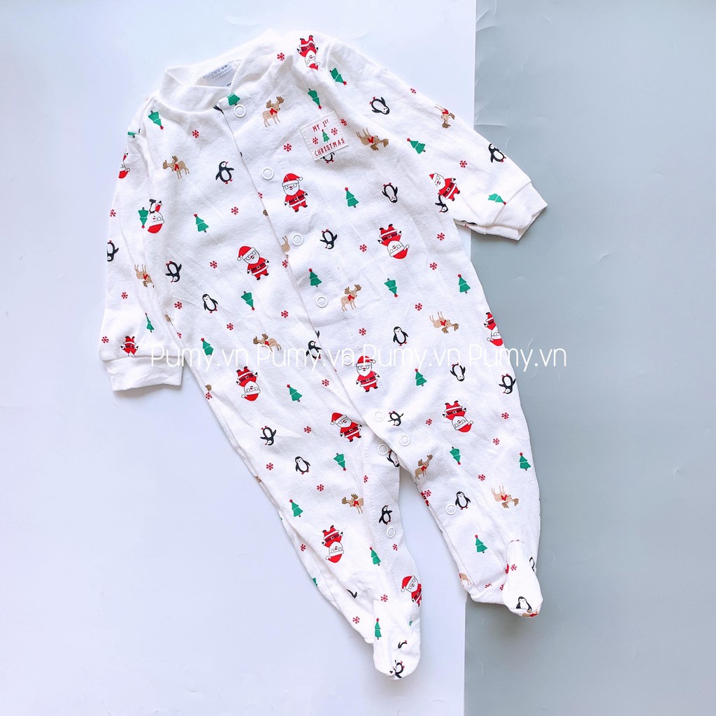 Sleepsuit Dư XỊn Họa Tiết Trắng Noel Cho Bé