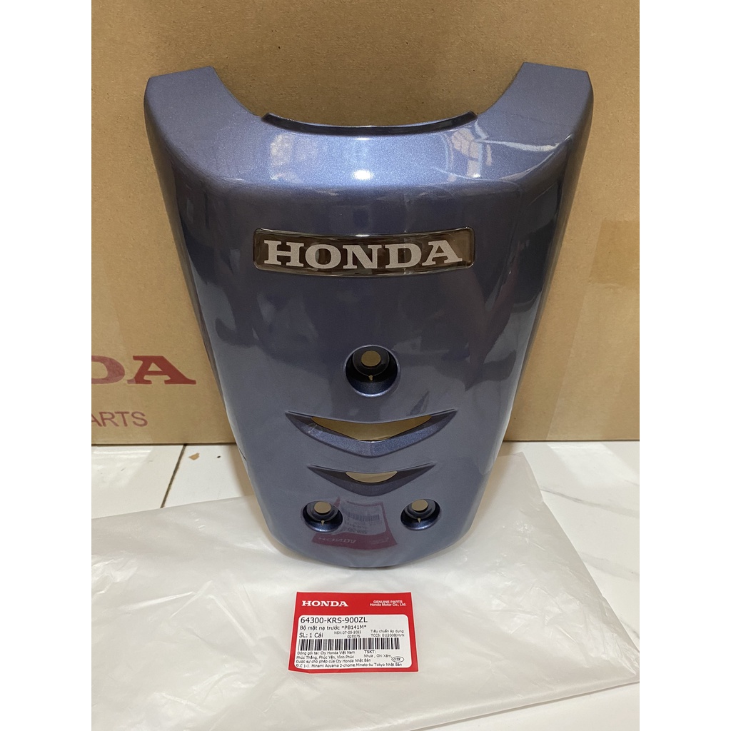 Bộ mặt nạ trước HONDA WAVE Anlpha Cũ (Có tem) năm 2003 màu Ghi xám. 64300KRS900ZL