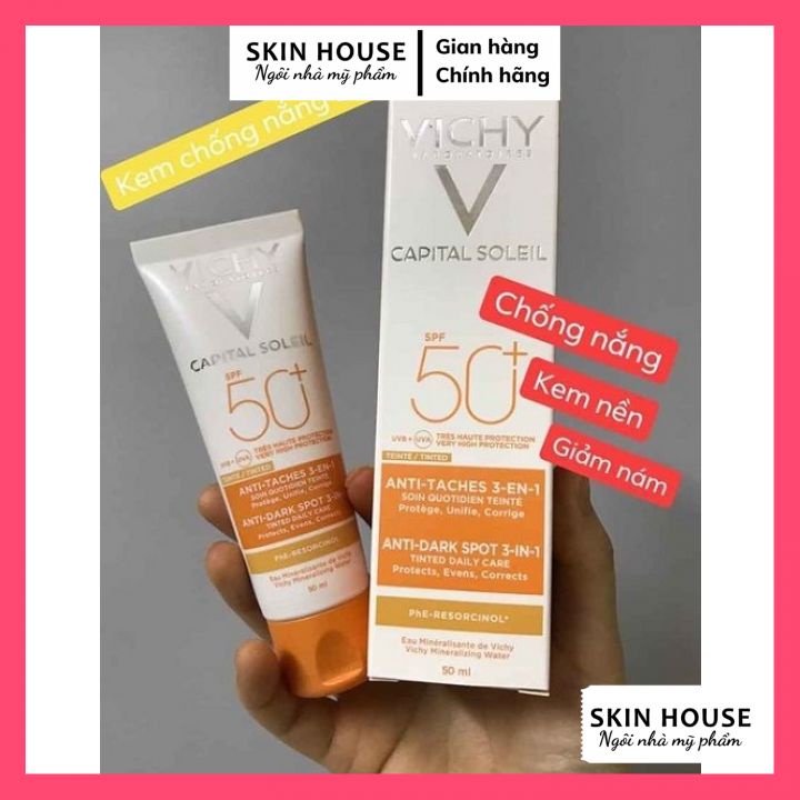 Kem Chống Nắng VICHY Ideal Soleil Anti Taches Anti Dark Spots Spf 50+ - Kem Chống Nắng Mẫu Mới 50ml