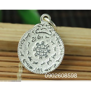 Mặt Cửu cung bát quái Bạc 925 phong cách Tây Tạng làm đồ handmade dây vòng thủ công