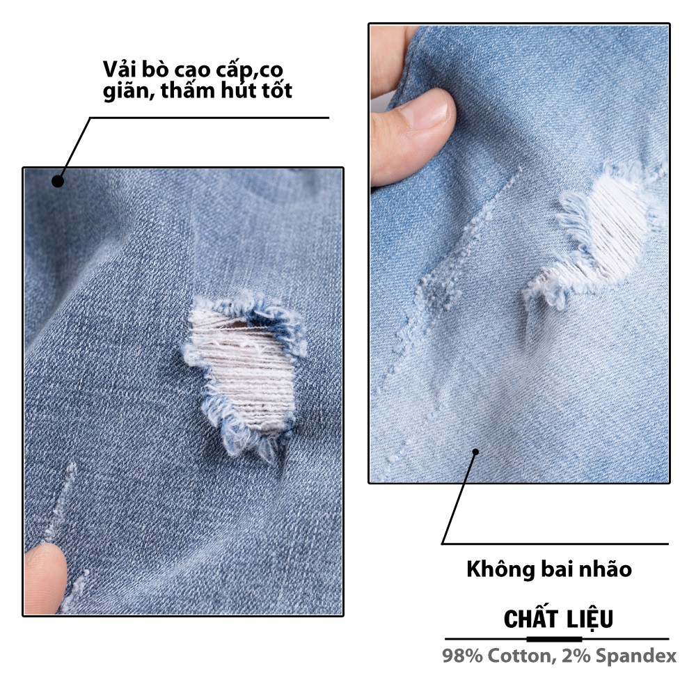 Quần Short Jean Nam 5S (2 mẫu) Chất Cotton Cao Cấp Mỏng Nhẹ, Co Giãn Tốt, Thiết Kế Trẻ Trung. | BigBuy360 - bigbuy360.vn