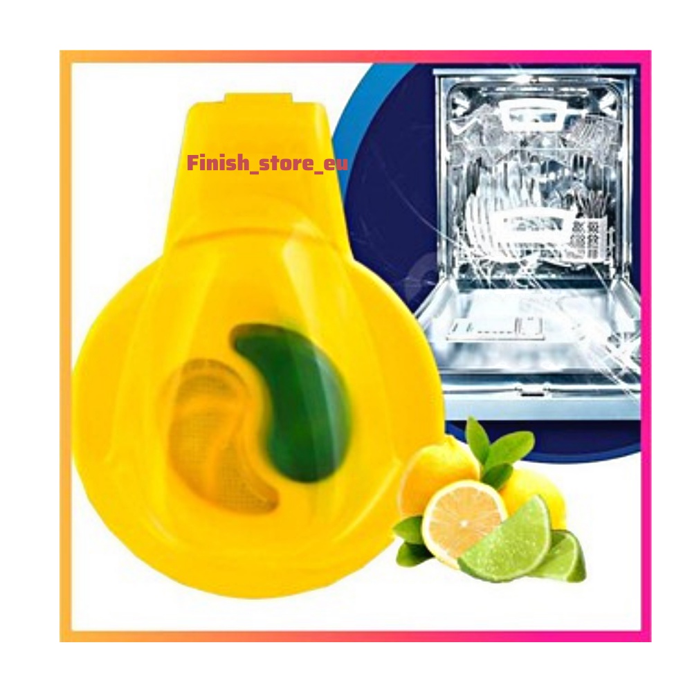 Combo vệ sinh máy rửa bát Finish Vỉ 3 viên+Treo Khử mùi máy, dùng vệ sinh làm sạch máy rửa bát.
