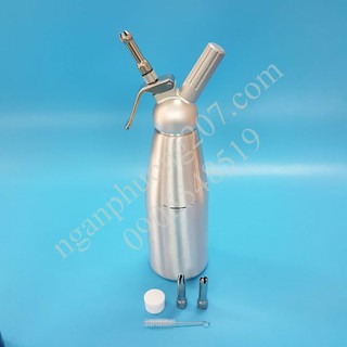Bình xịt kem tươi 1 lít Cream Whipper kim loại nguyên khối 100%
