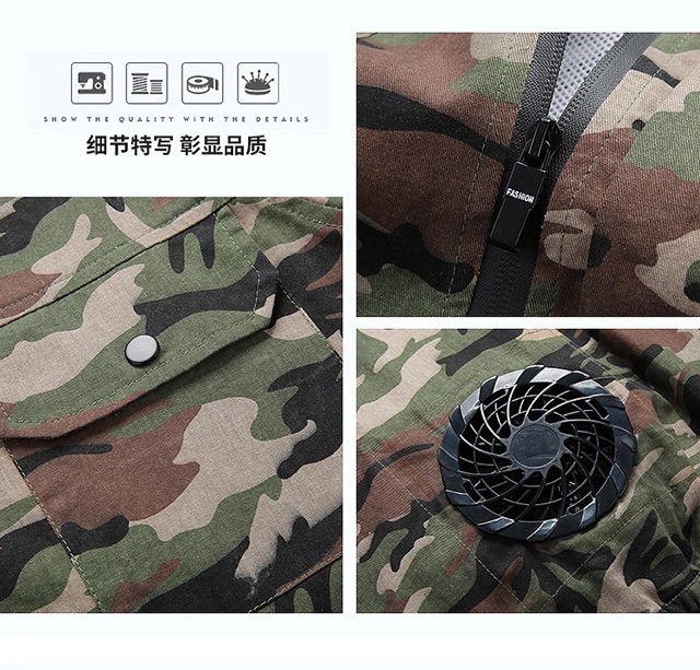 [ Bảo Hành 1 năm + Pin 10000mAh] Bộ ÁO quạt điều hòa chống nắng nóng New 2020 Full -(có video) | BigBuy360 - bigbuy360.vn