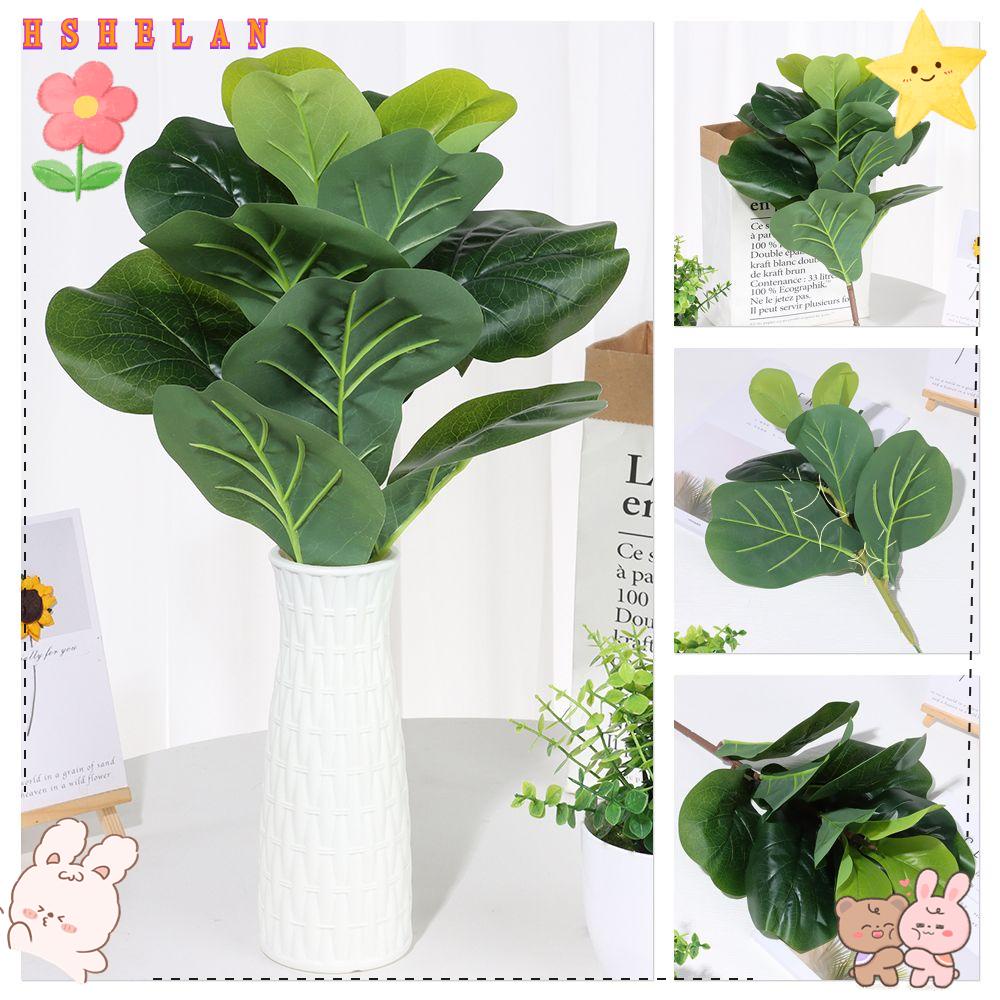 Hoa Nhân Tạo Màu Xanh Lá Dùng Làm Quà Tặng Độc Đáo|Nhánh Lá Giả 35/50CM Dùng Trang Trí Nội Thất/Tiệc Tùng