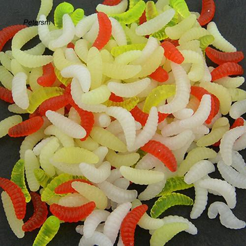 Set 50 mồi giả nhử cá hình con sâu bằng silicon