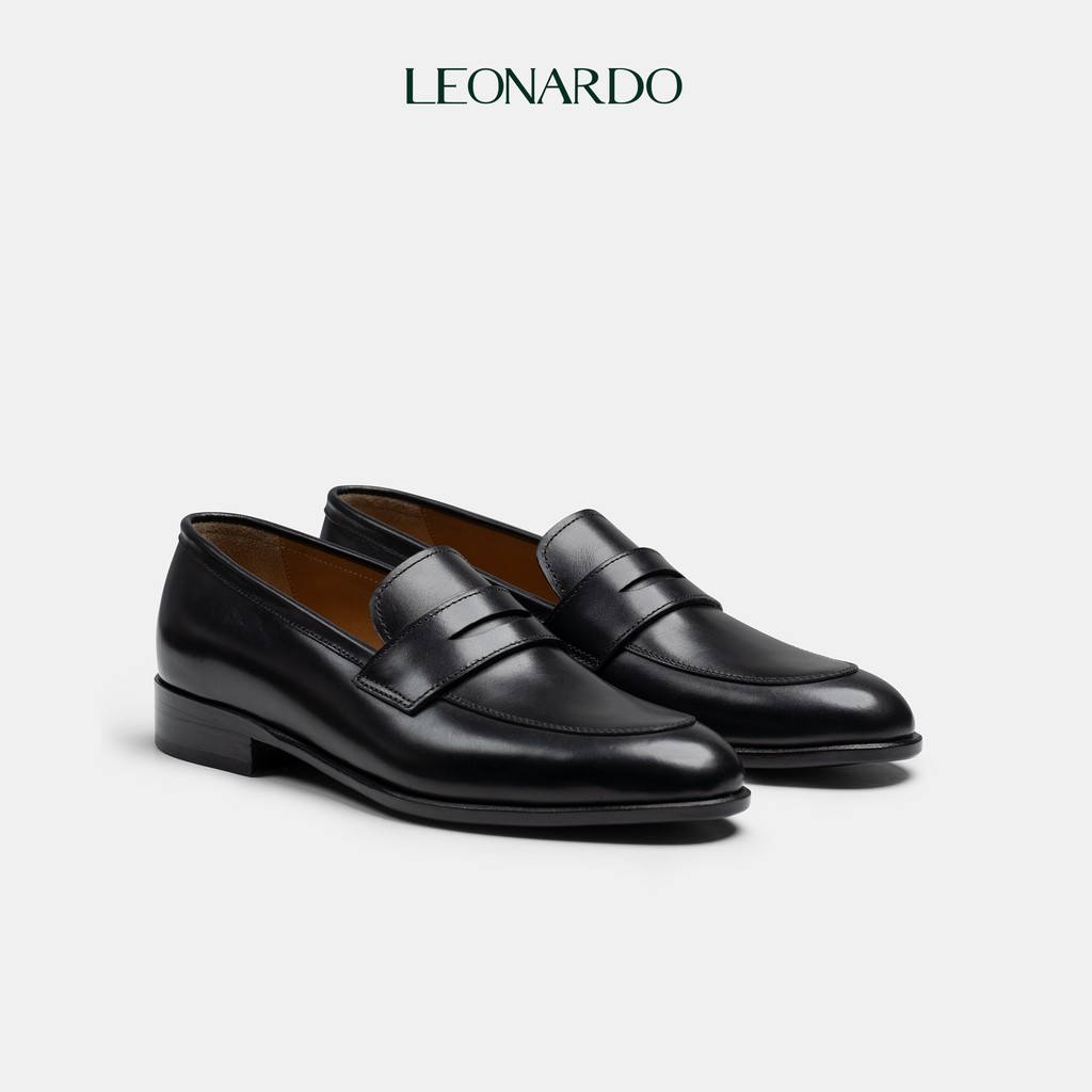 Giày lười nam kiểu dáng sang trọng Penny Loafers thương hiệu Leonardo | BigBuy360 - bigbuy360.vn