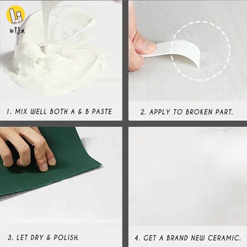 Dung Dịch Đánh Bóng Gạch Men/Gốm Sứ/Sữa/Sứt Bằng Sợi Thủy Tinh Ma Thuật