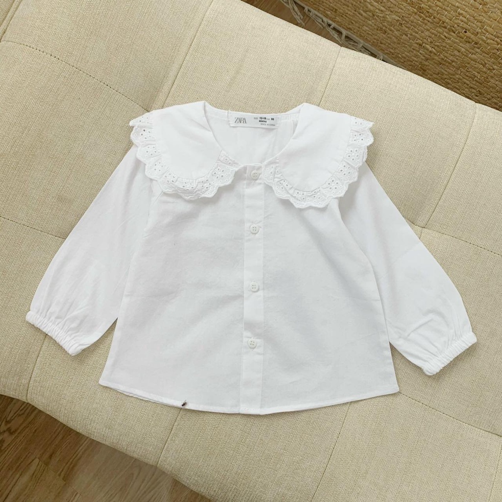 Áo sơ mi bé gái tay dài xuất khẩu xịn