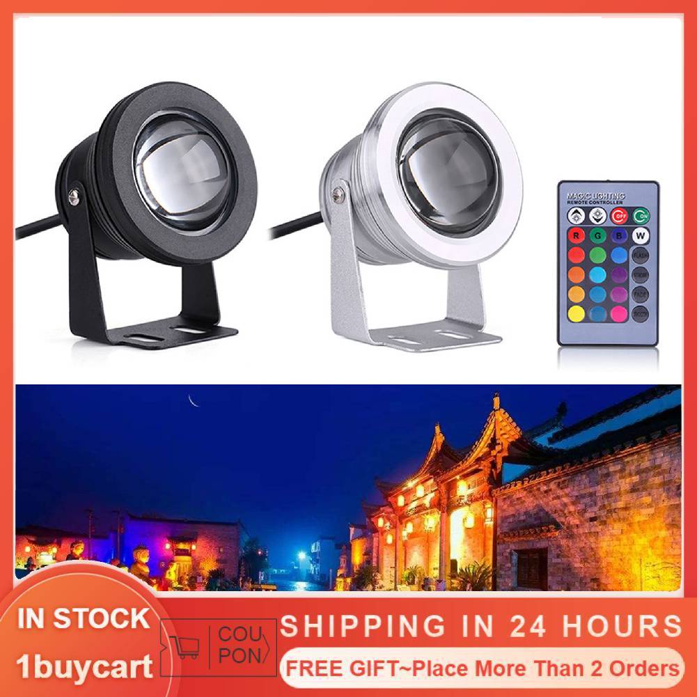 1 Đèn LED 10W 12V RGB Chống Nước Trang Trí Hồ Cá