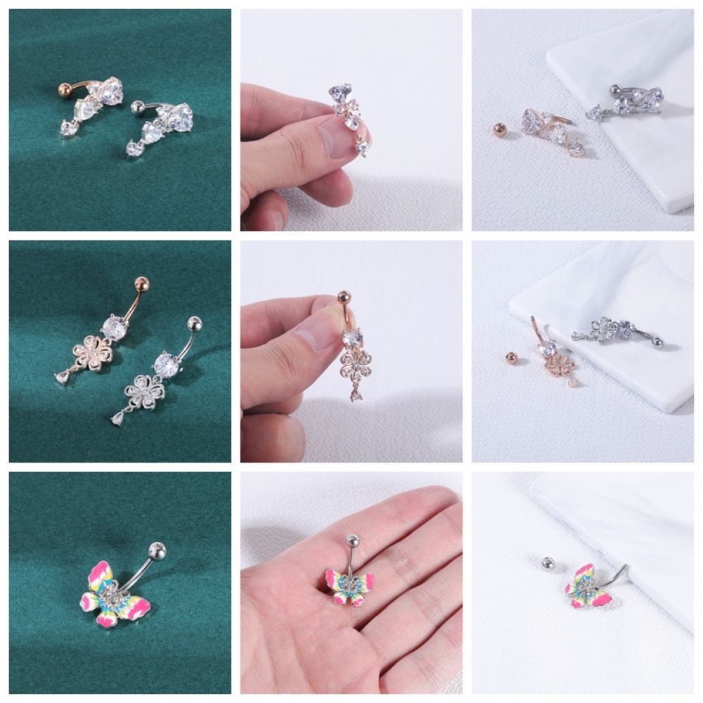 1 Khuyên Rốn Hình Bướm Đính Đá Xinh Xắn