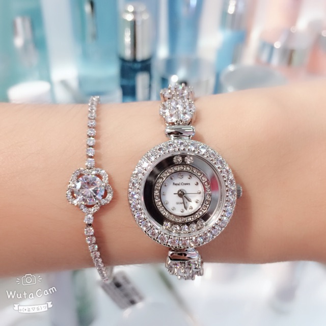 Đồng hồ nữ chính hãng Royal Crown 5308 Jewerry Watch vỏ trắng | BigBuy360 - bigbuy360.vn