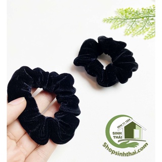 Dây cột tóc vải nhung đen nhỏ