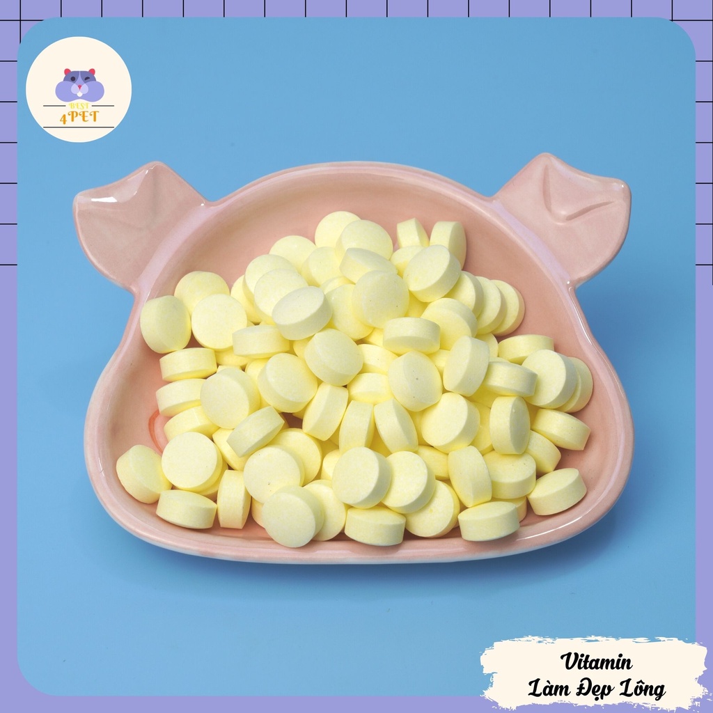 Vitamin làm đẹp lông, mượt lông cho hamster, Guinea Pig (bọ ú, chuột lang), thỏ, sóc bắc mỹ, chinchilla