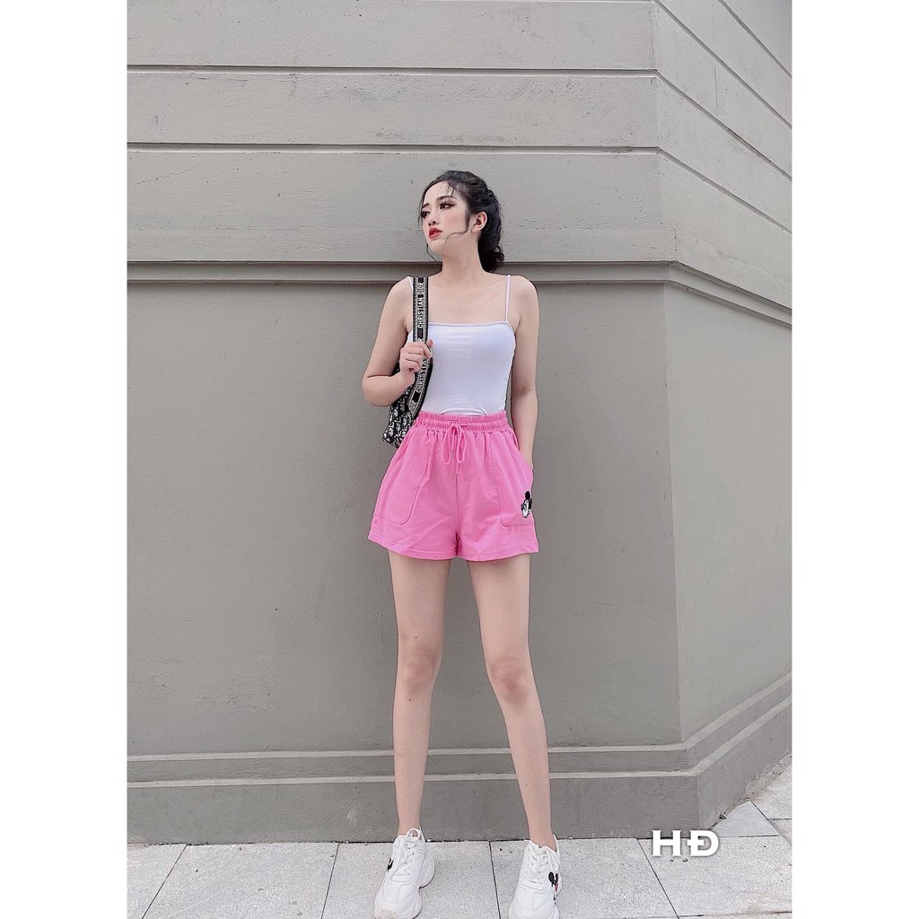 [Mã WASTUP5 giảm 10% tối đa 20K đơn 99K] BÁN SỈ Quần đùi cotton nữ thêu mickey chuẩn form siêu hot(ảnh thật + video) | BigBuy360 - bigbuy360.vn