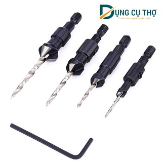 Bộ 4 mũi khoan 2 tầng âm đầu vít chuôi lục giác