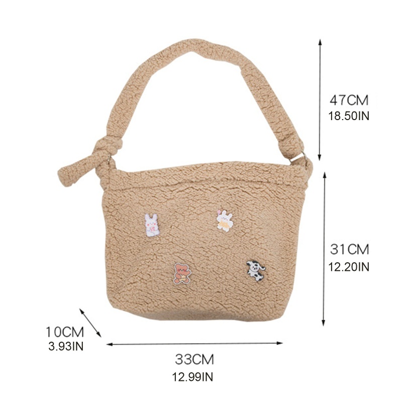 Túi Tote Đeo Vai / Xách Tay Bằng Vải Bông Mềm Mại Sức Chứa Lớn Họa Tiết Hoạt Hình Cho Nữ