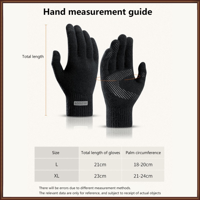 1 Đôi Găng Tay Chạy Bộ Vải Dệt Kim Dày Giữ Ấm Chống Trượt Thời Trang Mùa Đông Dành Cho Nam Dz118