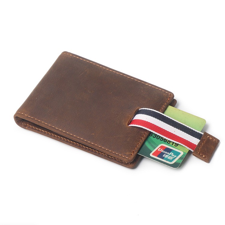 Ví mini kẹp tiền bỏ túi, ví nam nhỏ gọn, Money clip wallet D10 GENCE