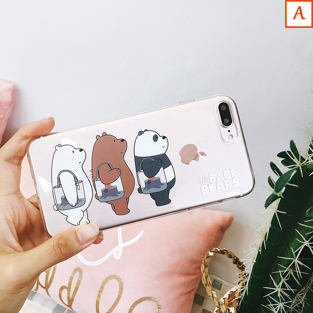 Ốp iphone Ốp điện thoại mềm họa tiết gấu đáng yêu cho Iphone 6s 7 8 plus X XR XS MAX 11 pro max 7plus 8plus se 2020 | BigBuy360 - bigbuy360.vn