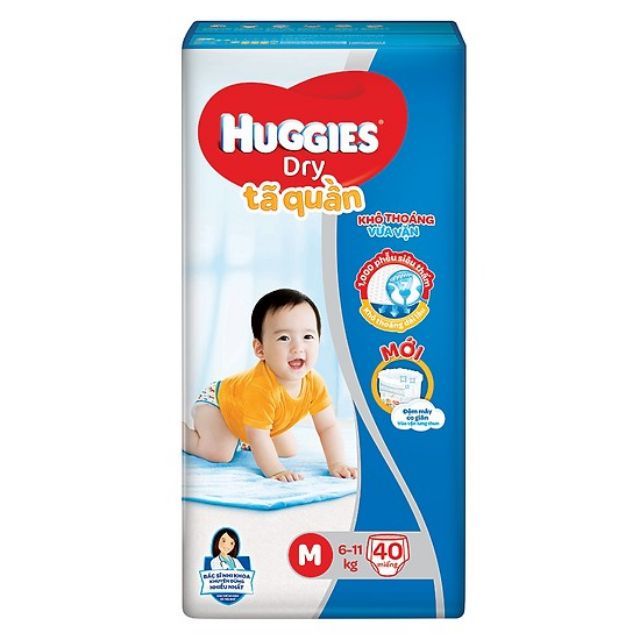 Tã quần Huggies M40, L36, XL34, XXL28 miếng