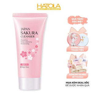 Sữa rửa mặt LAIKOU hoa anh đào Nhật Bản sạch sâu kiềm dầu giảm mụn đầu đen thu nhỏ lỗ chân lông 50g