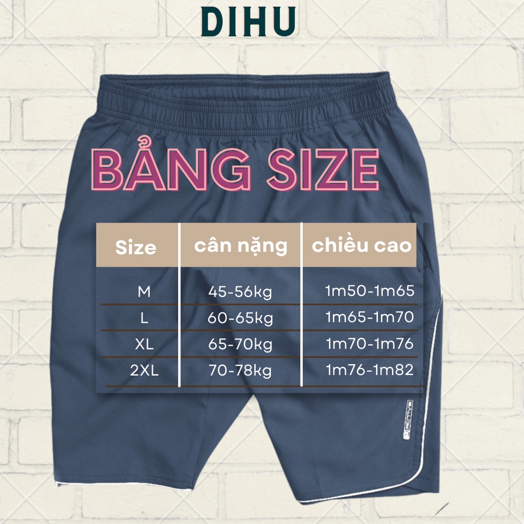 Quần đùi nam thể thao, Quần short chất vải gió mền mại co giãn thoải mái và mát DIHU fashion | BigBuy360 - bigbuy360.vn