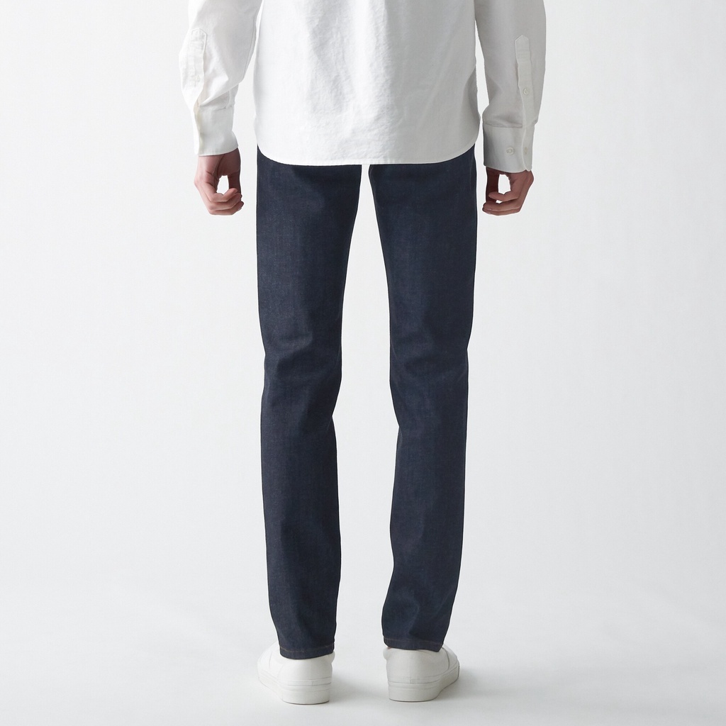 Muji Quần Denim Skinny Co Giãn 4 Chiều / Độ Dài Ống 82Cm