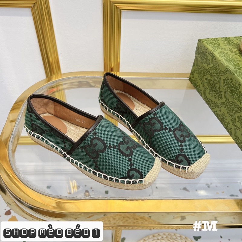 Giày slip on gc hoạ tiết đế cói fullbox