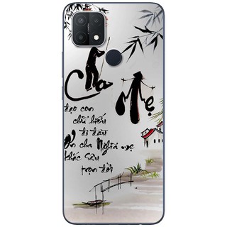 Ốp lưng Oppo A15, A15s in hình Cha mẹ thư pháp