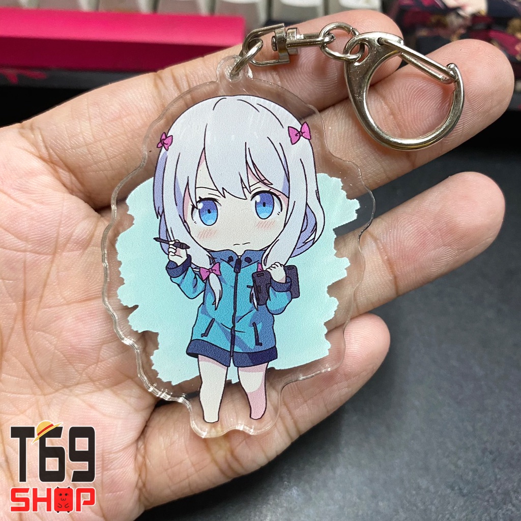 Móc khóa mica Sagiri - anime Eromanga Sensei (Loại cao cấp - Hình in ép giữa 2 mặt mica)