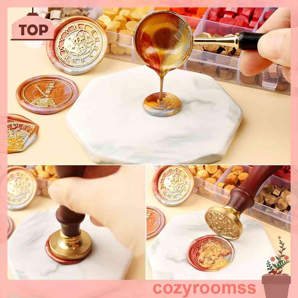 Set 100 Hạt Đóng Dấu Bát Giác Phong Cách Retro