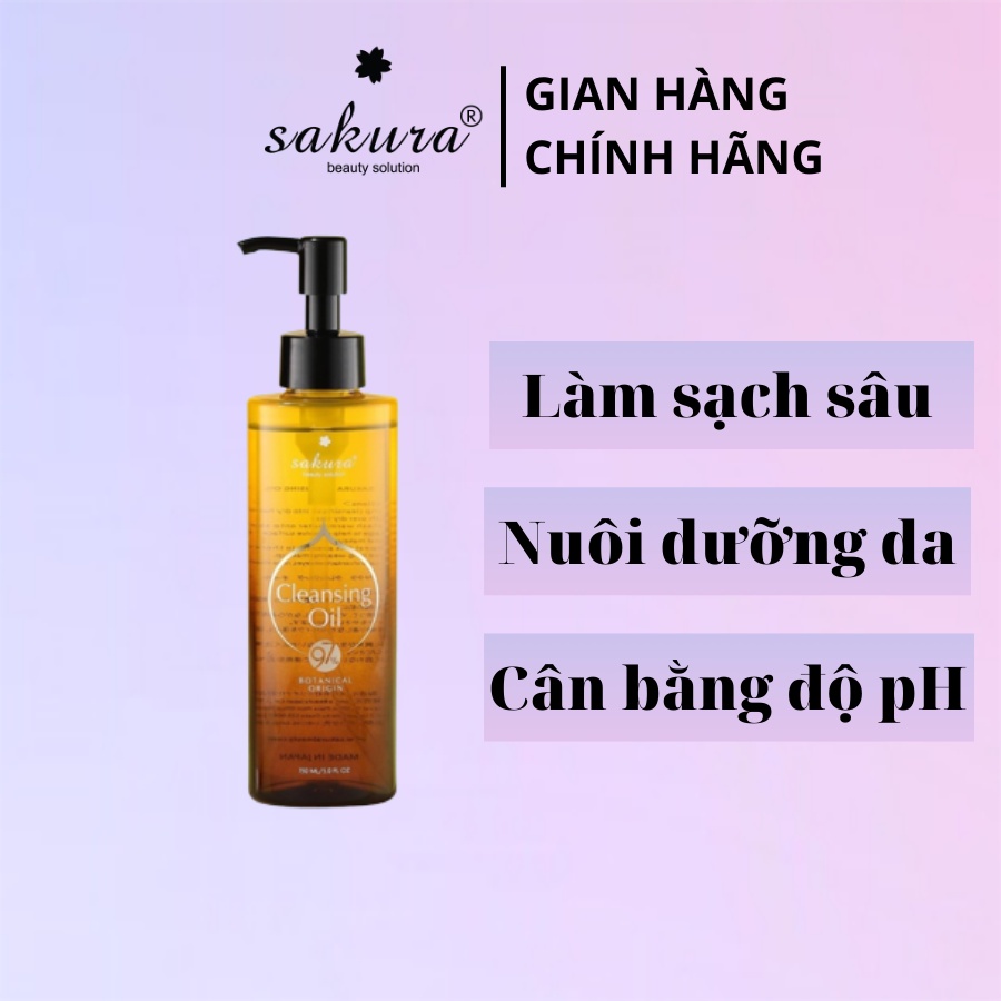 Dầu tẩy trang Sakura Cleansing Oil làm sạch dịu nhẹ an toàn cho da 150ml