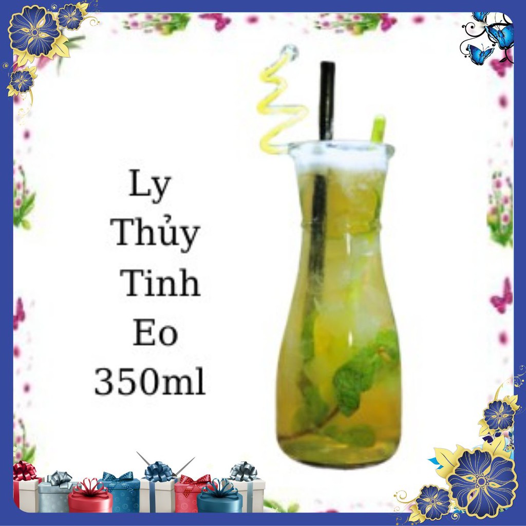 Ly Thủy Tinh Eo Trà Sữa 350ml eo nhỏ