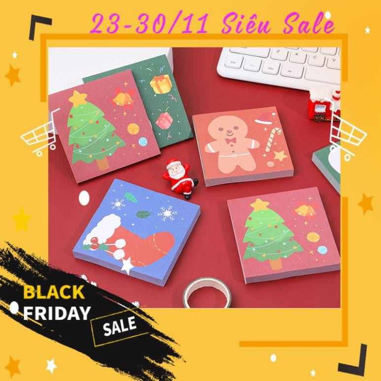 Note ghi chú Noel 8x8cm 50 tờ giá sỉ [Được chọn mẫu]