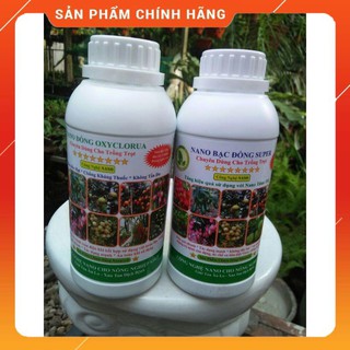 Cặp đôi đặc trị nấm, vi khuẩn Nano Bạc đồng và Nano Đồng Oxyclorua (500ml)