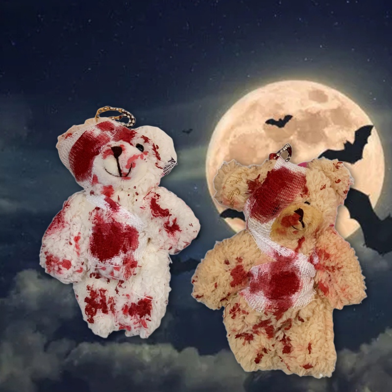 Móc Khóa Hình Gấu Bông Đáng Sợ Cho Halloween
