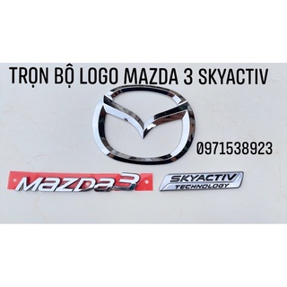 trọn bộ logo MAZDA 3 SKYACTIV dán đuôi xe mazda 3