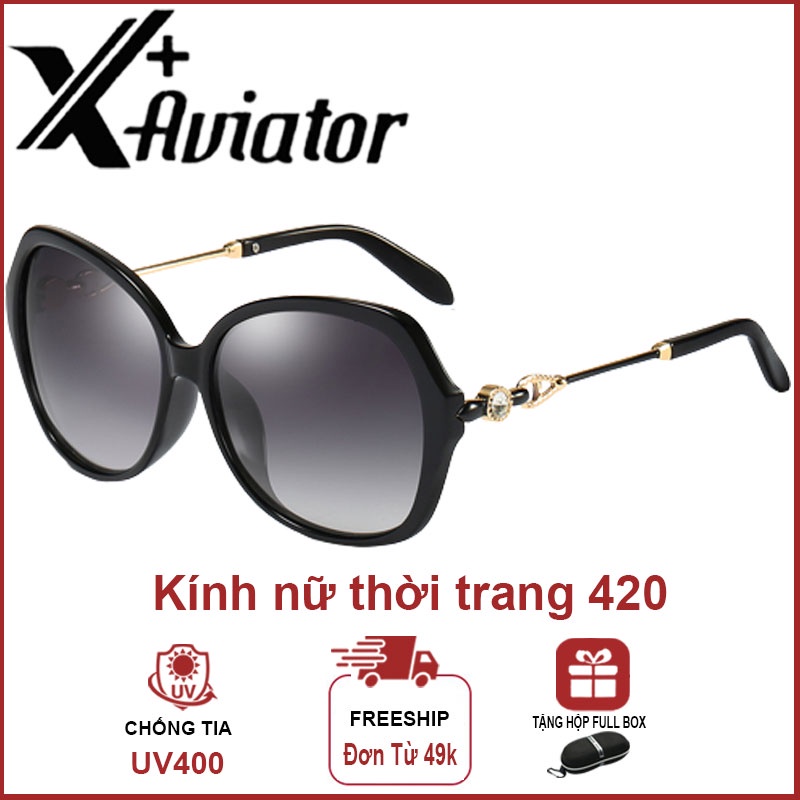 Kính Mắt nữ PHÂN CỰC polarize Cao Cấp AVIATOR A420 Chống Tia UV400  Hiệu quả- Bảo hành 12 tháng