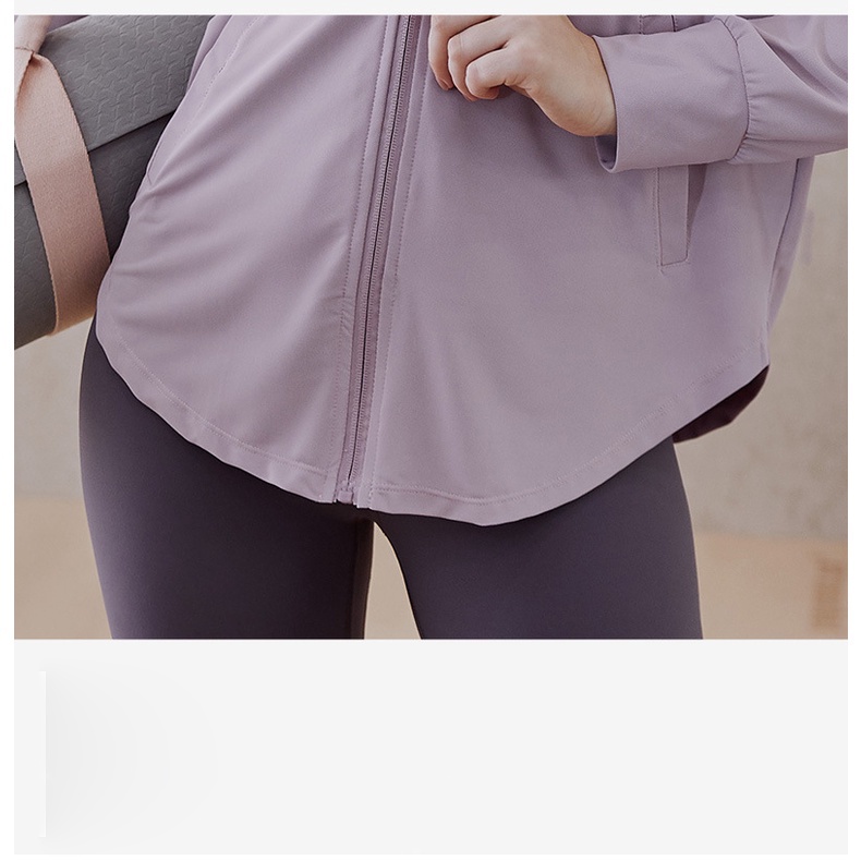 Áo khoác thể thao tay dài có mũ trùm đầu dáng rộng dành cho nữ