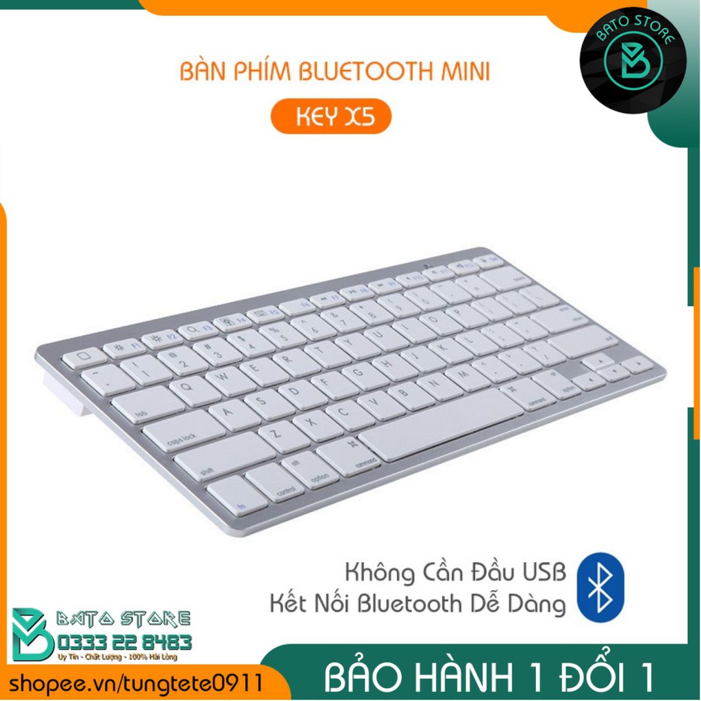 Bàn Phím Bluetooth Không Dây X5, Kiểu Dáng MAC, Thiết Kế Sang Trọng, Nhỏ Gọn, Tiện Lợi