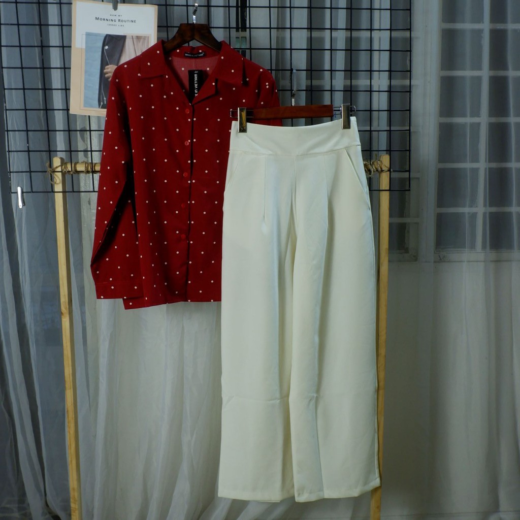 Quần ống rộng nữ lưng cao 💖 FREESHIP 💖 dây kéo sau ôm bụng tôn dáng kèm ảnh thật | BigBuy360 - bigbuy360.vn