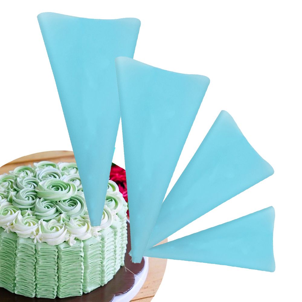 CONOPERY Set 4 túi bắt bông bằng silicon trang trí bánh kem có thể tái sử dụng