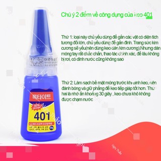 keo 401 gắn móng,đính đá