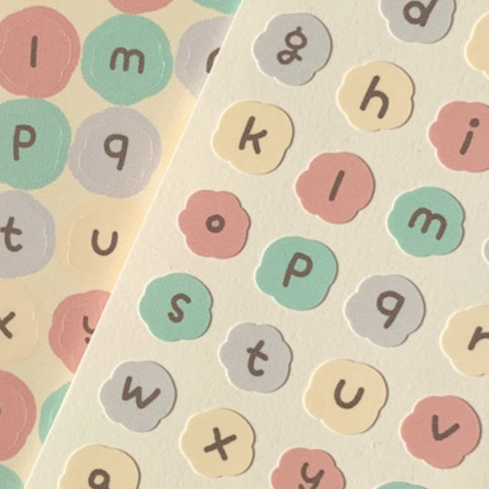 Miếng Dán Trang Trí Hình Chữ Cái Tiếng Anh Mini Độc Đáo
