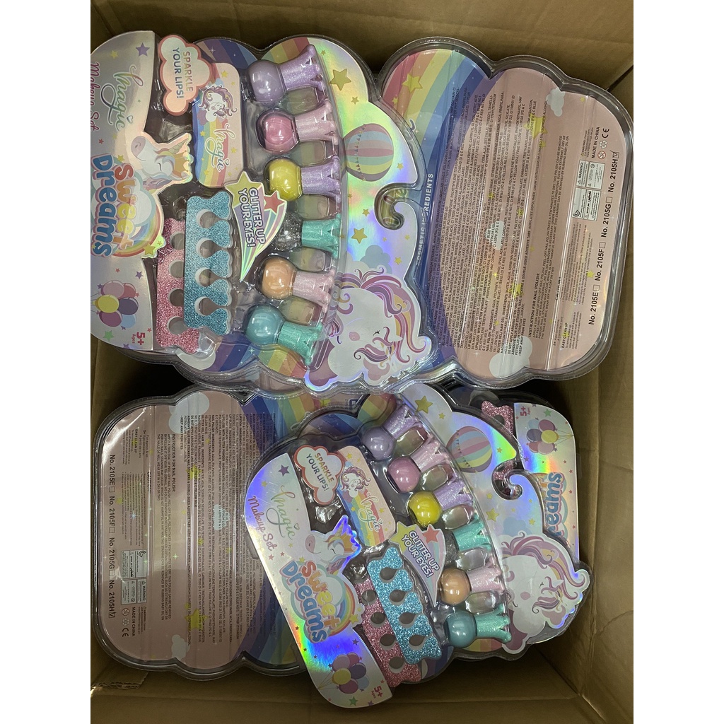 Set làm nail 3 lọ kèm gương hoặc 6 lọ kèm phụ kiện