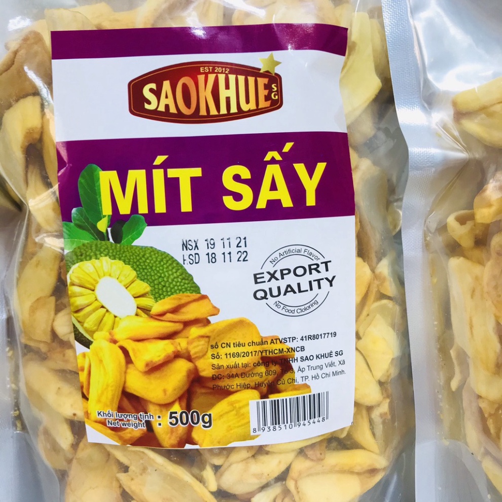 Mít sấy giòn Sao Khuê nguyên cánh 250G/500G