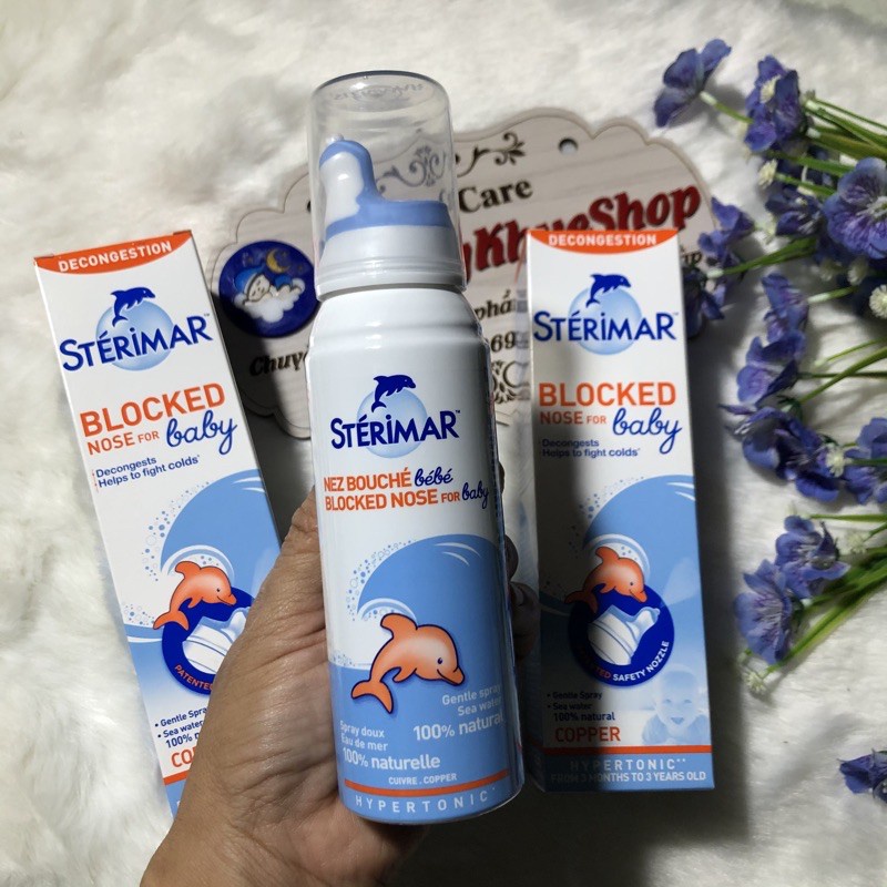 Nước Xịt muối biển Cá heo Sterimar 100ml ( Xịt muối biển Pháp)